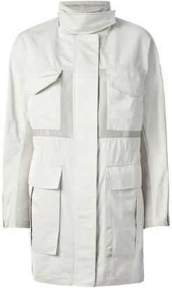 Moncler Gamme Rouge mesh panelled field coat