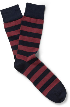 Corgi Welsh Guard's Regiment Striped Cotton-Blend Socks