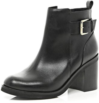 River Island Chunky Heeled Ankle Boots