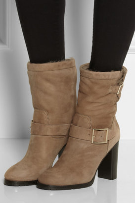 Jimmy Choo Dart shearling-lined suede boots