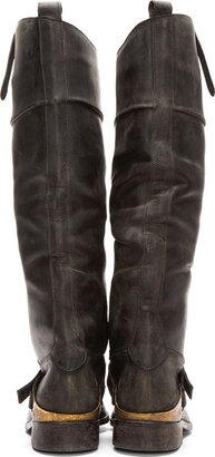 Golden Goose Black Leather Knee-High Charlye Boot