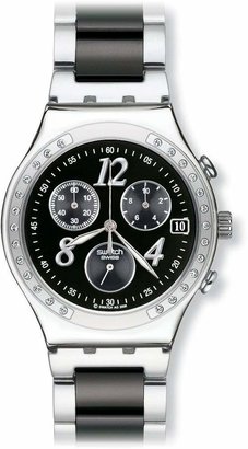Swatch Men's YCS485G Quartz Chronograph Stainless Steel Dial Watch