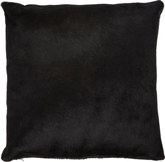 Barneys New York Cow Hide Pillow-Black