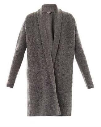 Vince Textured-knit draped cardigan
