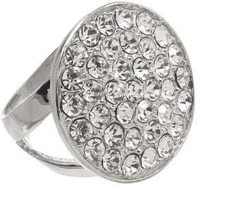 JLO by Jennifer Lopez silver tone simulated crystal ring
