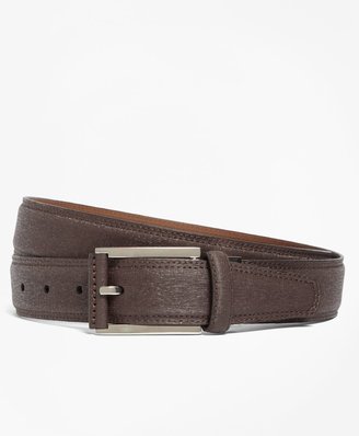 Brooks Brothers Saffiano Leather Belt