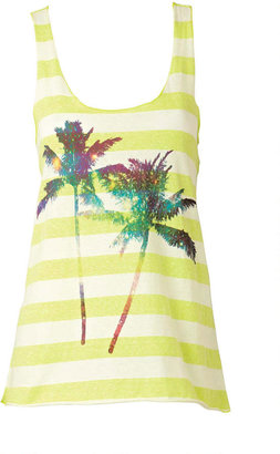 Alloy Fresh Brewed Striped Palm Trees Tank