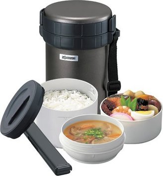 Zojirushi [About 4 cups of tea bowl] SL-XB20-HG gunmetal stainless lunch jar your vent (japan import)