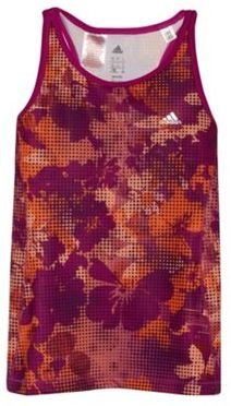 adidas Girl's pink floral spotted tank top