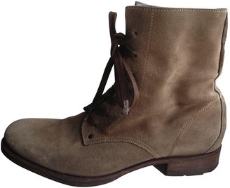 N.D.C. Made By Hand Beige Leather Ankle boots