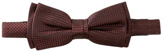 HUGO BOSS Silk Solid Check Pre-Tied Bow Tie