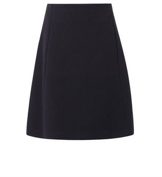 Jil Sander NAVY Bonded cotton-blend A-line skirt