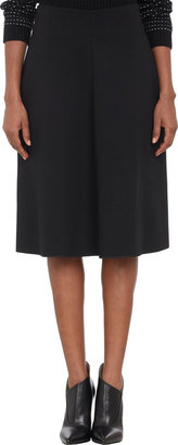Jil Sander Stretch Wool-Blend A-Line Skirt