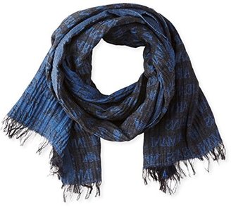 Armani Jeans Men's P3 Wool All Over Logo Scarf