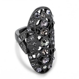 Butterfly by Matthew Williamson Designer large oval filigree stretch ring