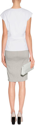 Donna Karan Hemp Linen Blend Pencil Skirt