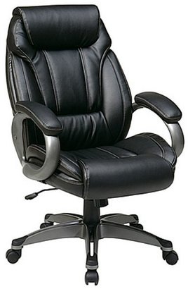 Office Star Executive Eco Leather Chair with Padded Arms