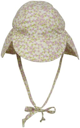 Flap Happy Flap Hat with Ties - Flea Market Floral-XL