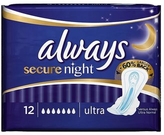 Always Ultra Secure Night Sanitary Towels x12 pads