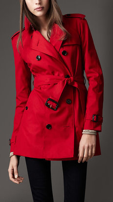 Burberry Short Technical Cotton Trench Coat