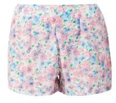 New Look White Pansy Print Shorts