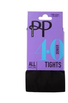 Pretty Polly Black opaque 40D tights