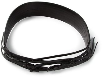 Ann Demeulemeester multi buckled straps belt