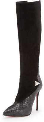 Cesare Paciotti Tall Snake Pointed-Toe Boot