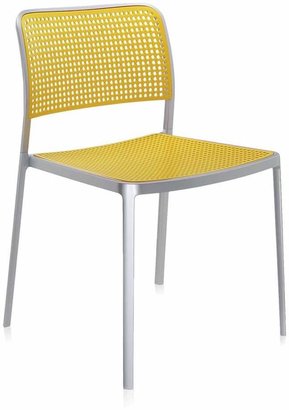 Kartell Audrey Shiny Chair - Aluminium/Yellow
