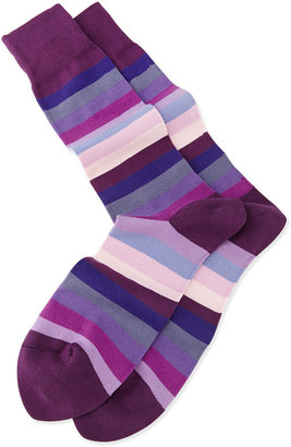 Paul Smith Blender Striped Knit Socks, Purple