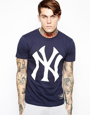 Majestic NY Yankees Logo T-Shirt - Blue