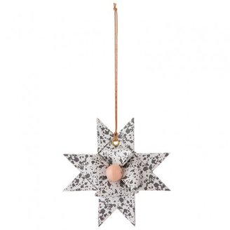 ferm LIVING Gray Splash Paper Star Ornament