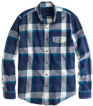 J.Crew Brushed twill shirt in explorer blue plaid