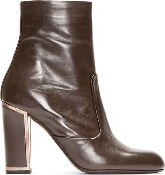 Veronique Branquinho Brown Leather Lone Boots