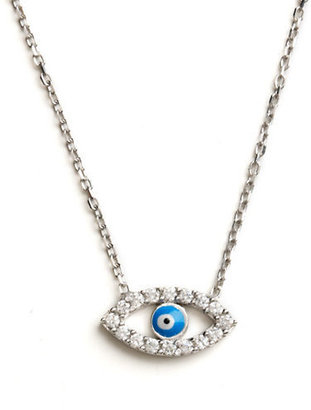 Lord & Taylor Sterling Silver Evil Eye Pendant Necklace