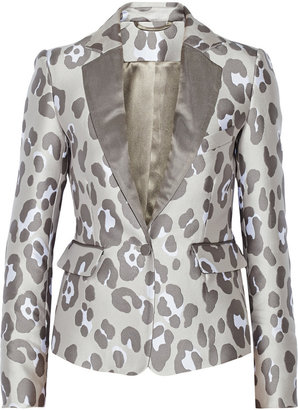 Adam Lippes Leopard-jacquard jacket