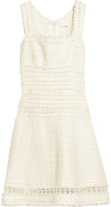 Oscar de la Renta Basketweave cotton-blend dress