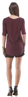 Twelfth St. By Cynthia Vincent | Triangle Embellished Tee - Burgundy