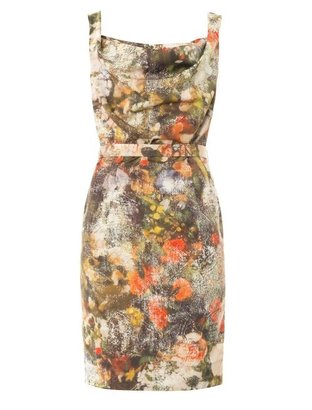Vivienne Westwood Floral-print drape-front satin dress