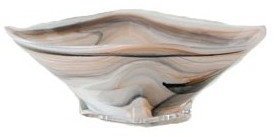 Shiraleah Small Taupe Polished Alabaster Squared Bowl