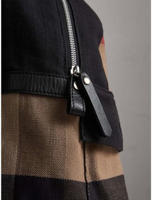 Burberry Canvas Check and Leather Backpack
