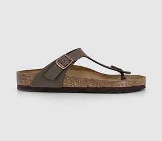 Birkenstock Gizeh Toe Thong Footbed Sandals Brown Moca