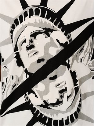 Fausto Puglisi Statue Of Liberty Printed Cotton T-Shirt