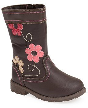 Laura Ashley 'Flower' Boot (Walker & Toddler)