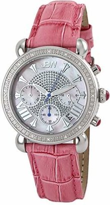 JBW JB-6210L-E "Victory" Pink Pearl Stainless Steel Pink Leather Diamond Watch