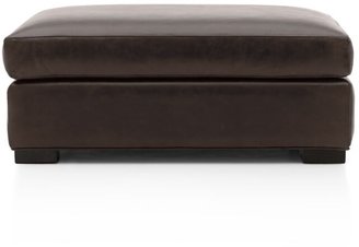 Crate & Barrel Axis Leather Ottoman and a Half