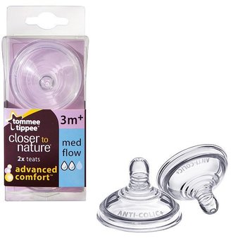 Tommee Tippee Closer to Nature® Advanced Comfort Medium Flow Teats - 2 Pack