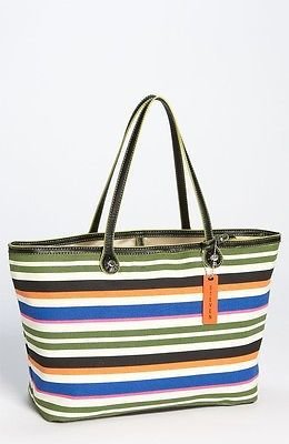 Steve Madden Steven by 'Small' Canvas Tote $78 purse / tote NEW nwd striped bag