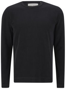 Our Legacy Men's Long Sleeve TShirt - Washed Black Plain Frote