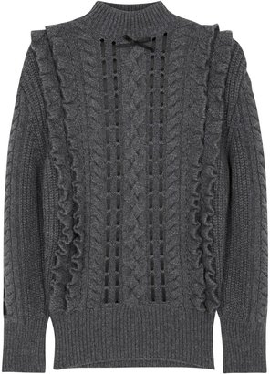 Christopher Kane Grey cable knit cashmere jumper